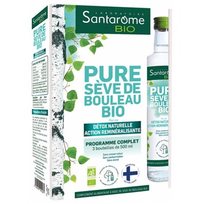 Santarome Bio Pure S?ve de Bouleau Bio Lot de 3 x 500 ml