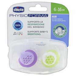 Chicco Physio Forma Air 2 Sucettes Silicone 6-16 Mois