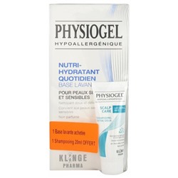 Physiogel Nutri-Hydratant Quotidien Base Lavante 250 ml + Shampoing Extra-Doux 20 ml Offert