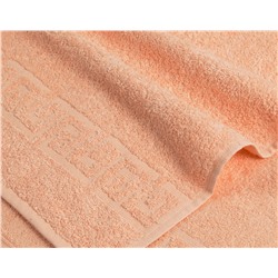 Персиковое махровое полотенце (А)