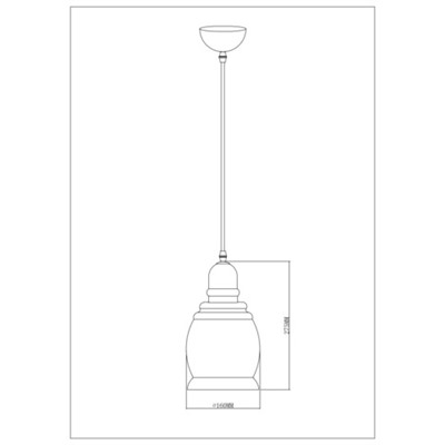 Подвесной светильник Escada 1101/1 E27*60W Wenge/Bronze