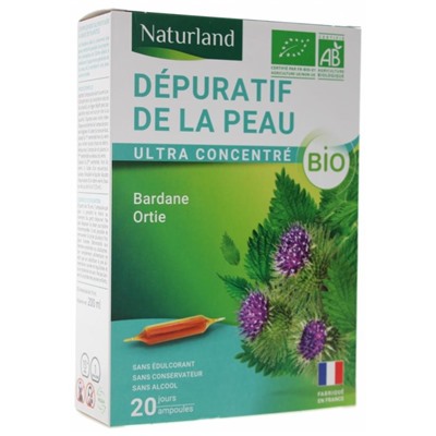 Naturland D?puratif de la Peau Bio 20 Ampoules Buvables de 10 ml