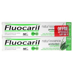 Fluocaril Natur Essence Dentifrice Protection Compl?te Bi-Fluor? Lot de 2 x 75 ml