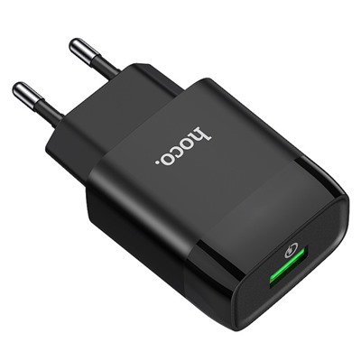 Сетевое зарядное устройство Hoco C72Q, 18 Вт, USB QC3.0 - 3 А, черный