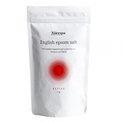 Соль для ванны English epsom salt с натуральным эфирным маслом розмарина и мяты