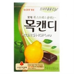 Травяные леденцы для горла Throat Candy (Herb) Lotte. Корея, 38 г Акция