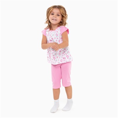 Комплект (футболка, штанишки) для девочки, цвет микс, рост 98-104 см (28)