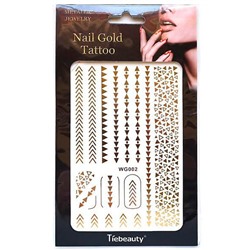 Золотой стикер для ногтей и рук «Gold Tattoo»