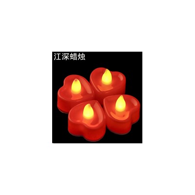 Свеча светодиодная сердце 4 см / VFR-42 /уп 24/480/красная