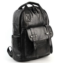 Кожаный дорожный рюкзак 5311 Блек