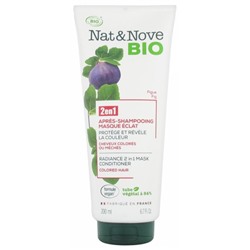 NatandNove Bio 2en1 Apr?s-Shampoing Masque ?clat Figue 200 ml