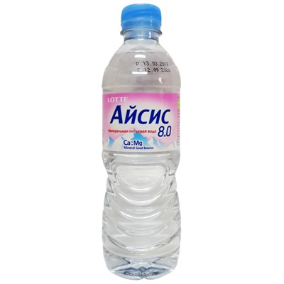 Минеральная питьевая негазированная вода Icis 8.0 Lotte, Корея, 0,5 л