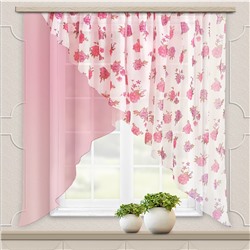 Комплект штор для кухни "Марианна" 300*160 светло-розовый