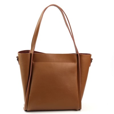 Женская кожаная сумка шоппер 1811 Браун