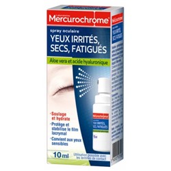 Mercurochrome Yeux Irrit?s Secs Fatigu?s Spray Oculaire 10 ml