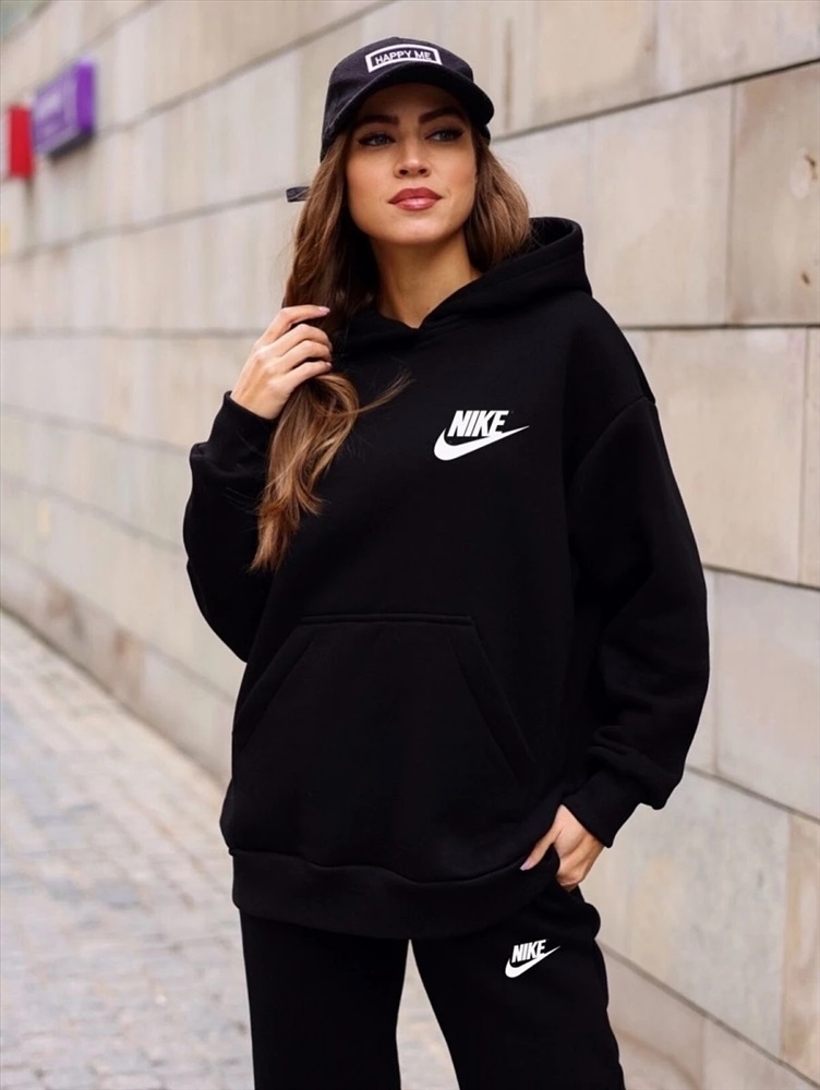 Костюм спортивный женский с начёсом Nike черный (2XL Размер) купить, отзывы, фото, доставка - Покупки-просто58
