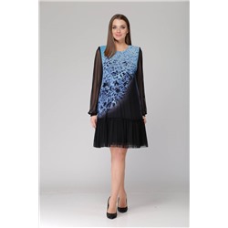 Платье Svetlana Style 1054 черный с голубым