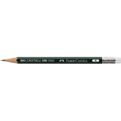 Превосходный карандаш Castell 9000, без колпачком, в подарочном пластмассовом пенале, 3 шт