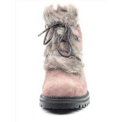 04-AH25-3 Ботинки зимние женские (натуральная замша, натуральный мех)