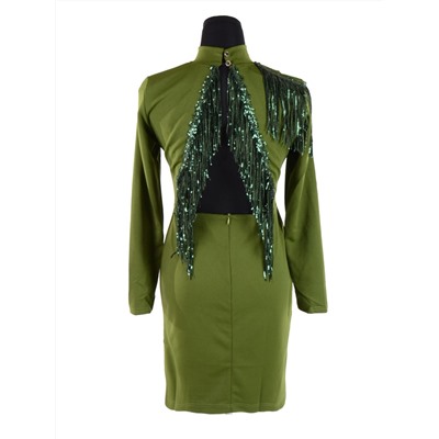 Платье Fashion 030, Эполет зеленый