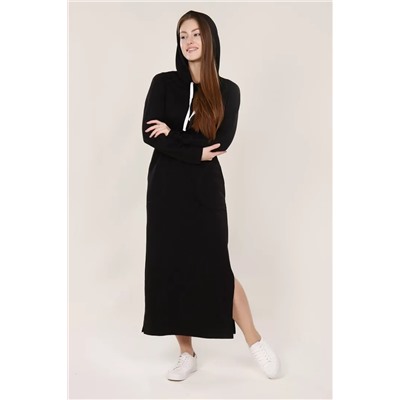Платье длинное с разрезами - Готэм - 488 - черный