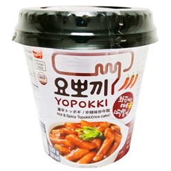 Токпокки с остро-пряным вкусом (стакан) Hot and Spicy Yopokki, Корея, 120 г. Срок до 20.10.2023.Распродажа