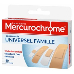 Mercurochrome Universel Famille 50 Pansements