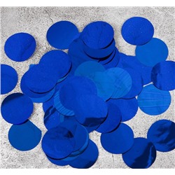 В01502-11 Конфетти круг фольг.синий