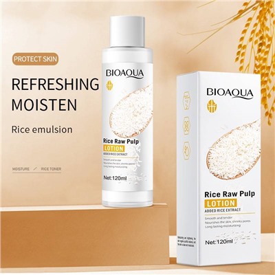 Увлажняющий лосьон для лица с экстрактом риса BioAqua Lotion Added Rice Extract, 120мл