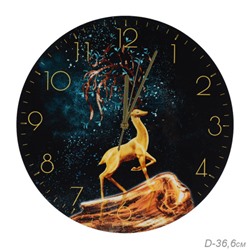 Часы настенные Золотая антилопа 36,6 см / TJX-014-MDF/2 /уп 10/Акция