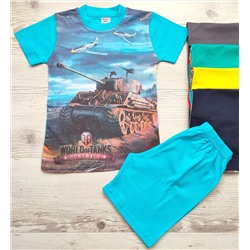 Костюм 3D для мальчика (футболка+шорты) УЗБЕКИСТАН (6-7-8-9)