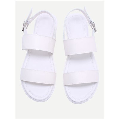 Белые модные сандалии