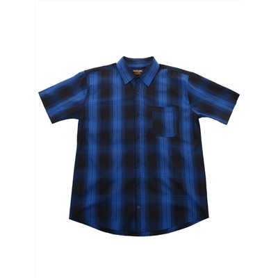 Рубашка в Клетку (E4123 20)-190477 009-010-054 синий