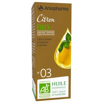 Arkopharma Huile Essentielle Citron (Ctirus limon) n°03 Bio 10 ml