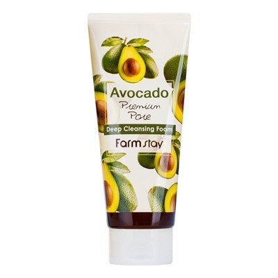 Пенка для умывания с экстрактом авокадо Farm Stay Avocado Premium Pore Deep Cleansing Foam 180 ml