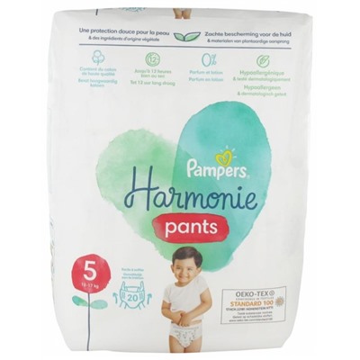 Pampers Harmonie Pants 20 Couches-Culottes Taille 5 (12-17 kg)