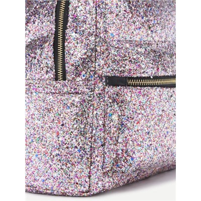 Розовый модный рюкзак с блестками