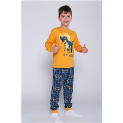 Пижама с брюками для мальчика Злюка Горчичный