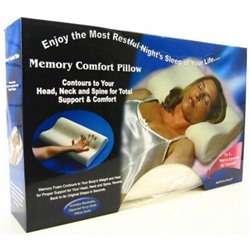 Орторпедичечкая подушка с памятью Memory Pillow 47*28*8-6 см