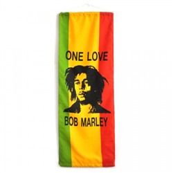 Флаг вертикальный "One Love" (Bob Marley)