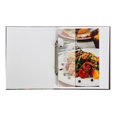 Книга для записи кулинарных рецептов А5, 80 листов на кольцах "ГотовимДома", твёрдая обложка, цветные разделители, блок офсет