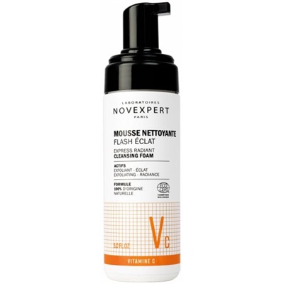 Novexpert Vitamine C Flash ?clat Mousse Nettoyante Bio 150 ml