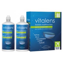 Vitalens Solution Multifonction pour Lentilles de Contact Souples Lot de 2 x 50 ml