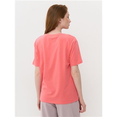 Фуфайка (футболка) женская BY222-30016/7; ХБ108 морозно-ягодный