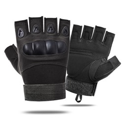 Тактические перчатки, арт МЛ3, цвет: чёрный (беспалые)