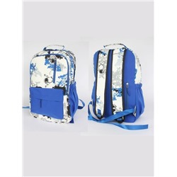 Рюкзак MC-6037 текстиль,  2отд,  5внеш,  3внут/карм. синий/белый 254929