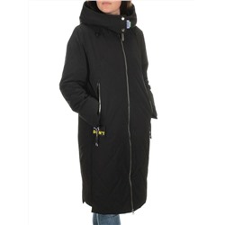BM22877 BLACK Пальто демисезонное женское (100 гр. синтепон)
