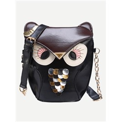 Оригинальный кожаный рюкзак“cute owl”