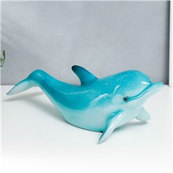Сувенир полистоун свет "Голубой дельфин" 14х17х42,5 см