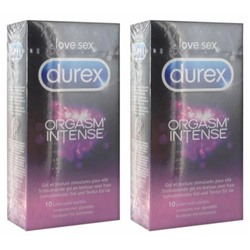 Durex Orgasm Intense Lot de 2 x 10 Pr?servatifs